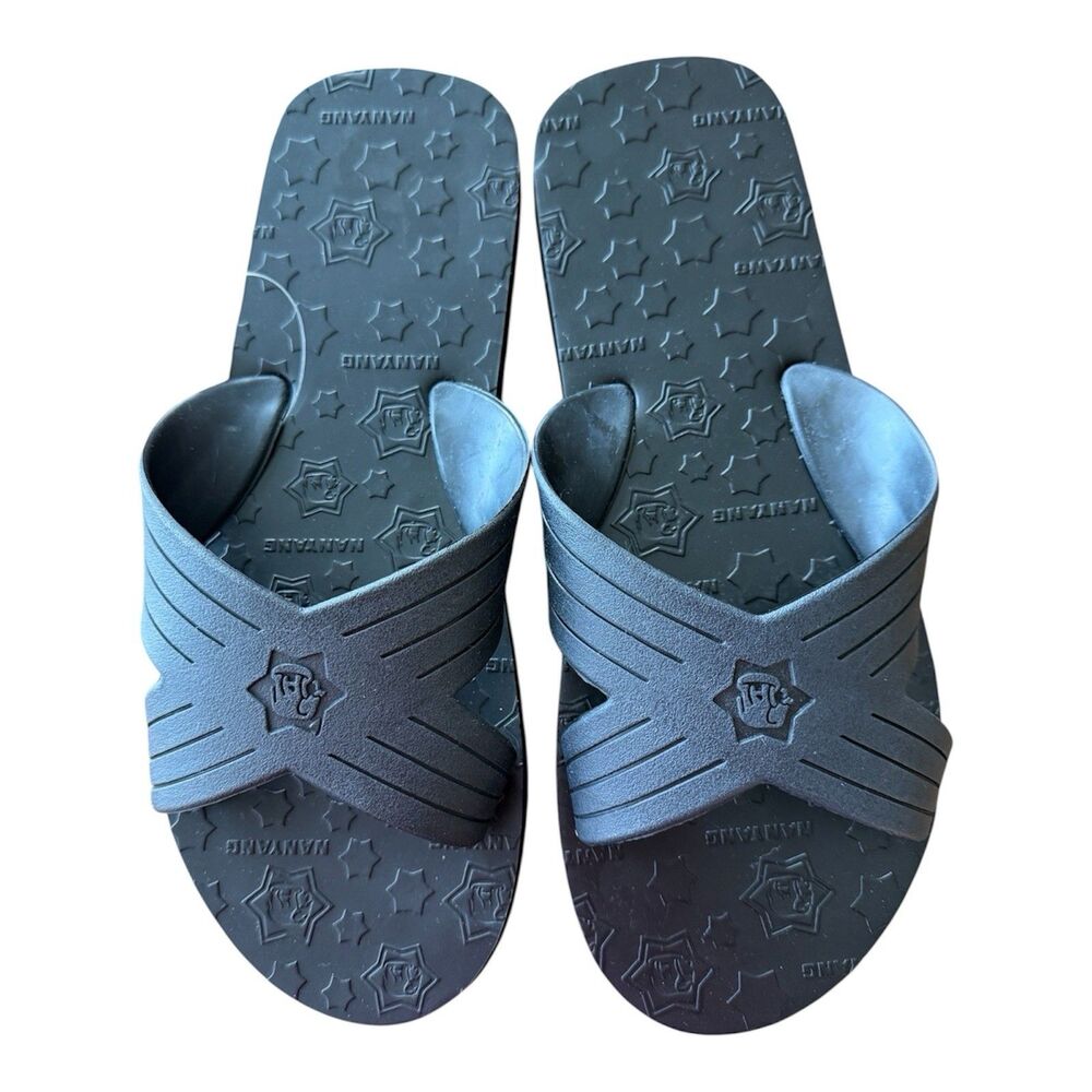 Nanyang ChangDao Birdie Model Sandals Mens Black Natural Rubber SZ 11 NEW
